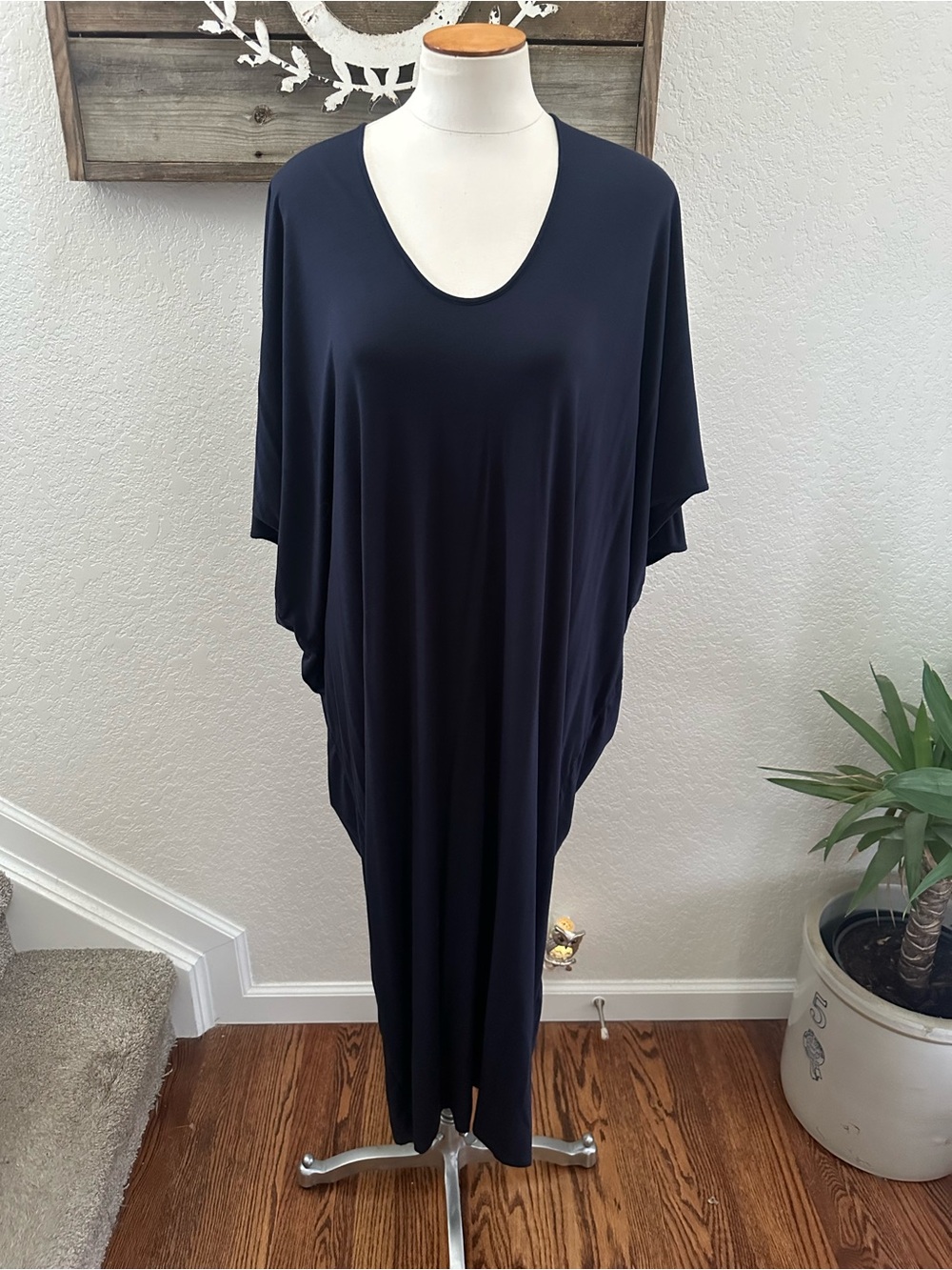 Barefoot dreams luxe milk jersey navy nightgown One Size Fits Most